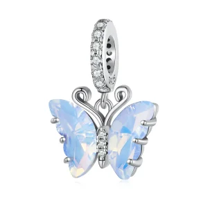 (image for) Pandora Style Blue Aurora Butterfly Dangle - SCC2305