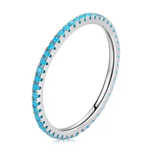 (image for) Pandora Style Blue Fashion Elf Ring - SCR066-BU