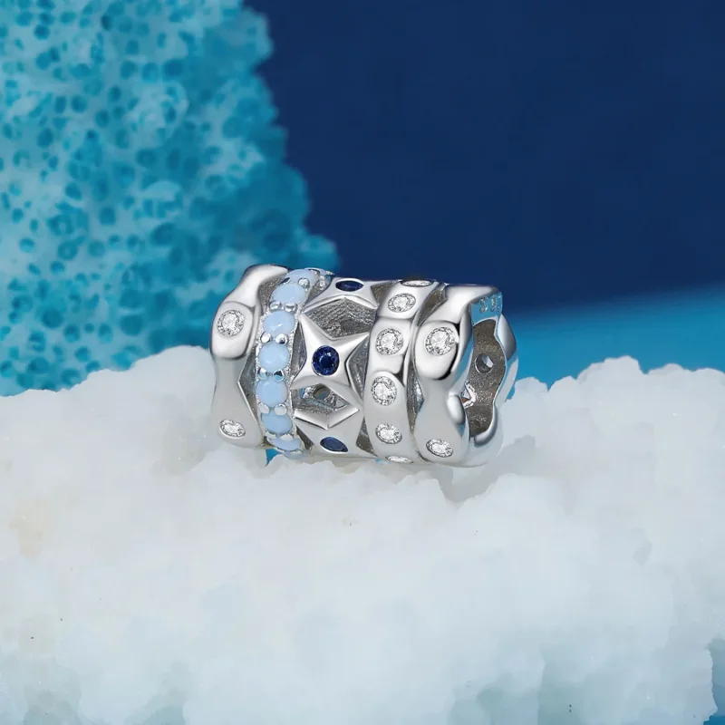 (image for) Pandora Style Blue Star Charm - BSC919 - View 2