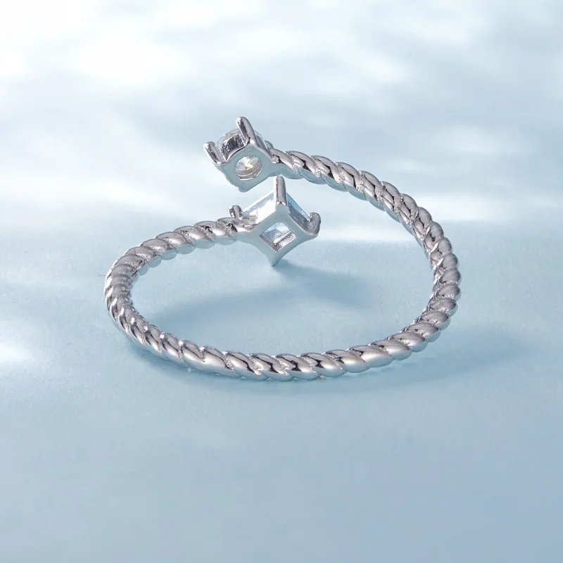 (image for) Pandora Style Blue Twist Ring - SCR923 - View 4