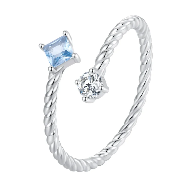 (image for) Pandora Style Blue Twist Ring - SCR923 - Product Image