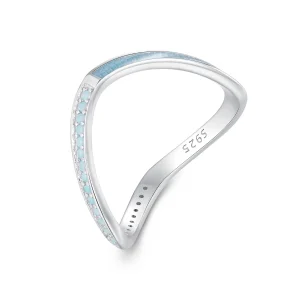 (image for) Pandora Style Blue Wish Bone Ring - SCR945-LB
