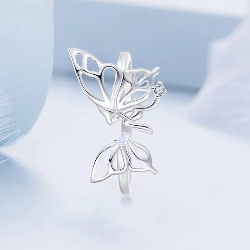 (image for) Pandora Style Butterfly Elf Ring - BSR484-E - View 2