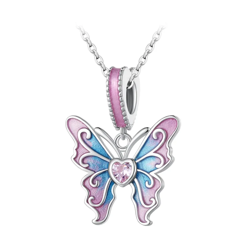 (image for) Pandora Style Butterfly Fairy Dangle - SCC2472 - View 3