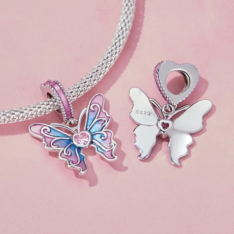 (image for) Pandora Style Butterfly Fairy Dangle - SCC2472 - View 4