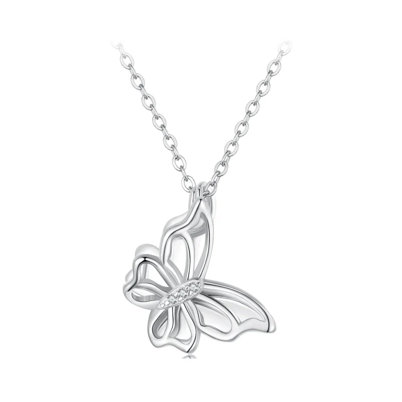 (image for) Pandora Style Butterfly Necklace - BSN321 - Product Image