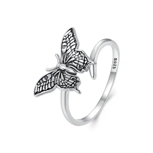 (image for) Pandora Style Butterfly Open Ring - SCR966-E