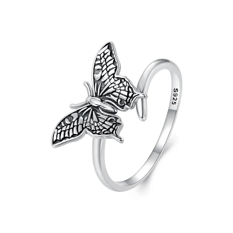 (image for) Pandora Style Butterfly Open Ring - SCR966-E - Product Image