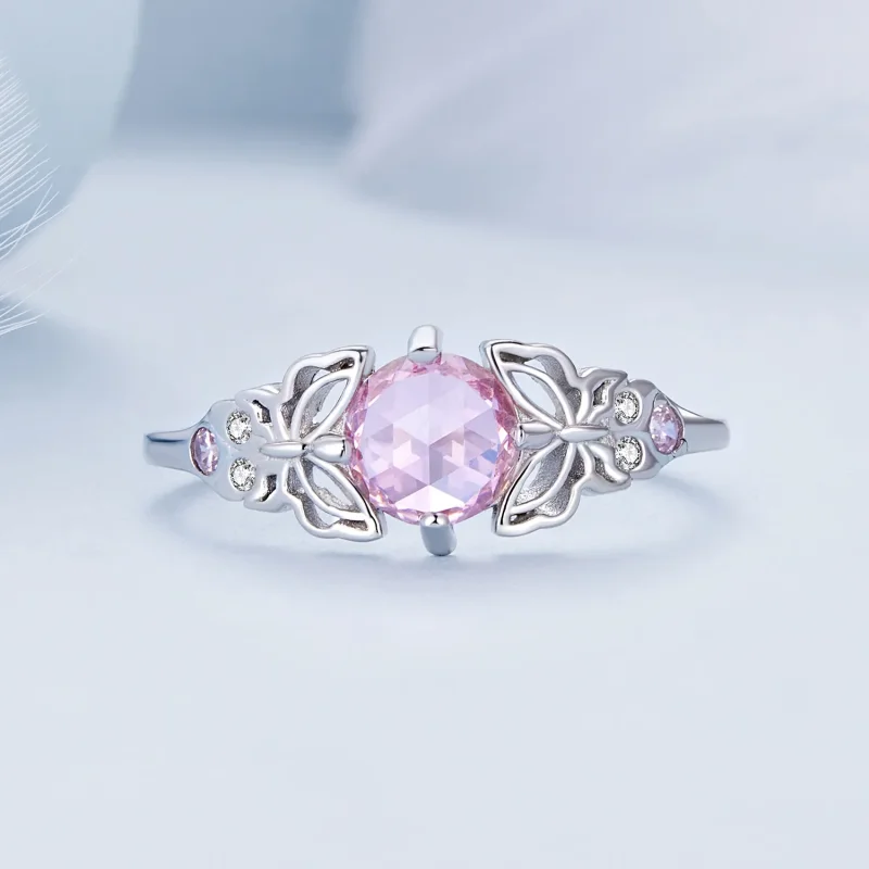 (image for) Pandora Style Butterfly Ring - BSR478 - View 3