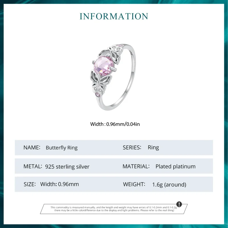 (image for) Pandora Style Butterfly Ring - BSR478 - View 6