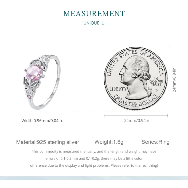 (image for) Pandora Style Butterfly Ring - BSR478 - View 7