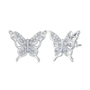 (image for) Pandora Style Butterfly Studs Earrings - BSE910