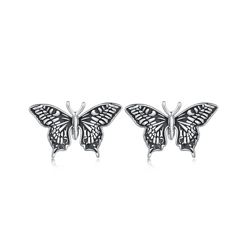 (image for) Pandora Style Butterfly Studs Earrings - SCE1637 - Product Image