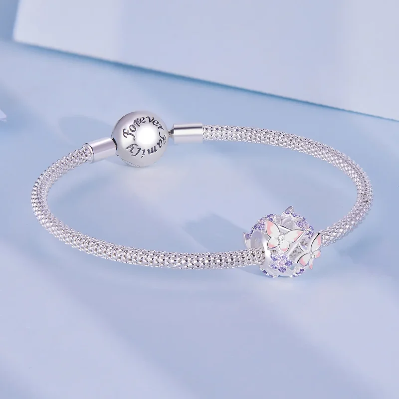 (image for) Pandora Style Butterfly Zircon Charm - SCC2463 - View 5