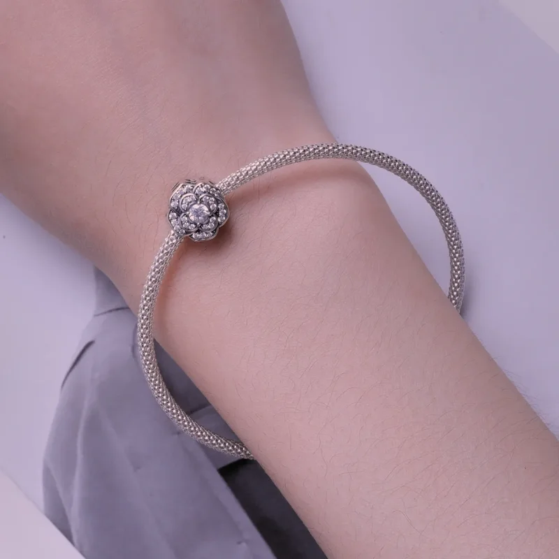 (image for) Pandora Style Camellia Charm - SCC2493 - View 6