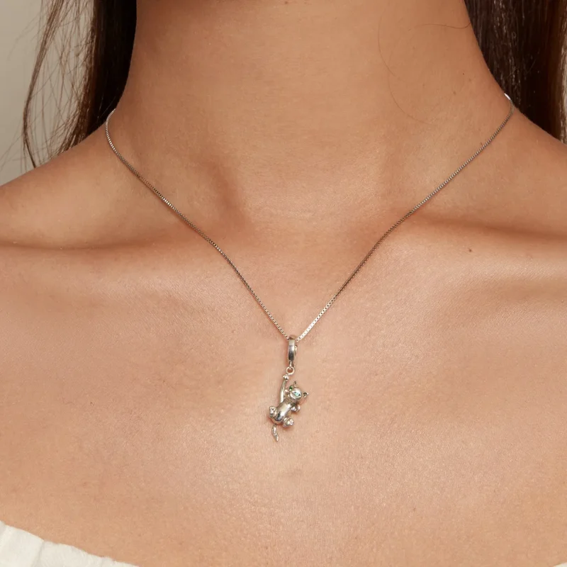 (image for) Pandora-style Cat Dangle charm - SCC2572 - View 6