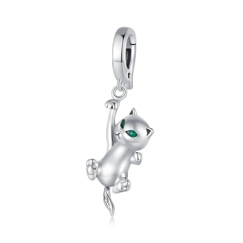 (image for) Pandora-style Cat Dangle charm - SCC2572 - Product Image