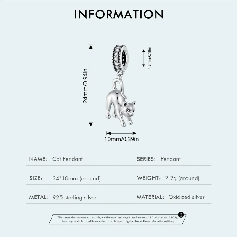(image for) Pandora Style Cat Dangle - SCC2595 - View 4