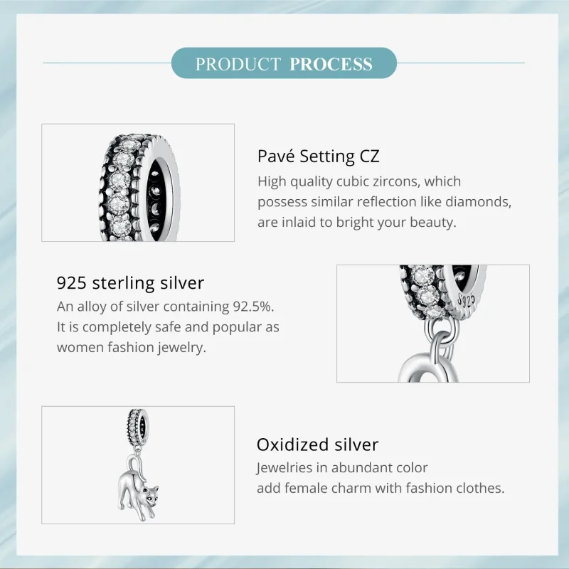 (image for) Pandora Style Cat Dangle - SCC2595 - View 6