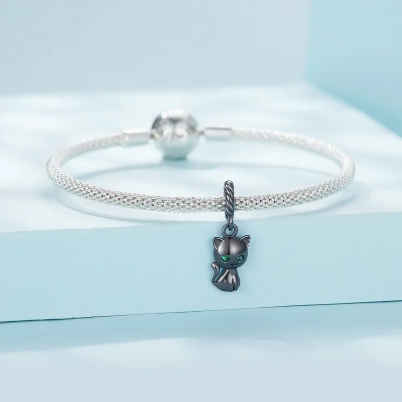 (image for) Pandora Style Cat Dangle - SCX122-D - View 3