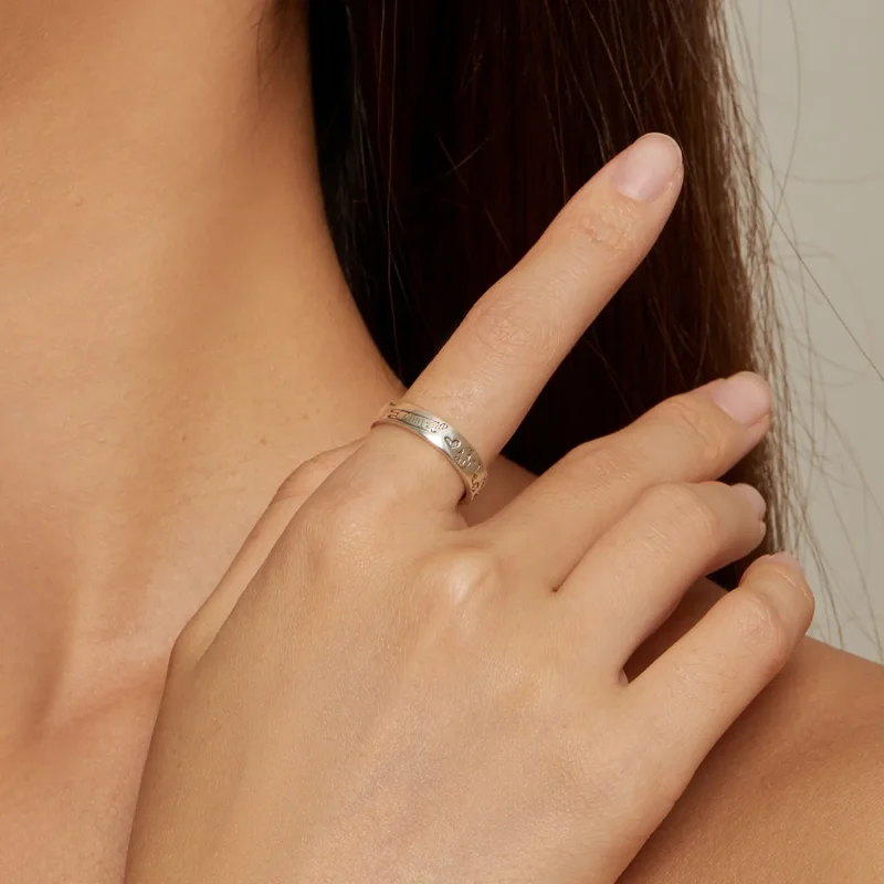 (image for) Pandora Style Cat Doodle Ring - SCR951-E - View 4