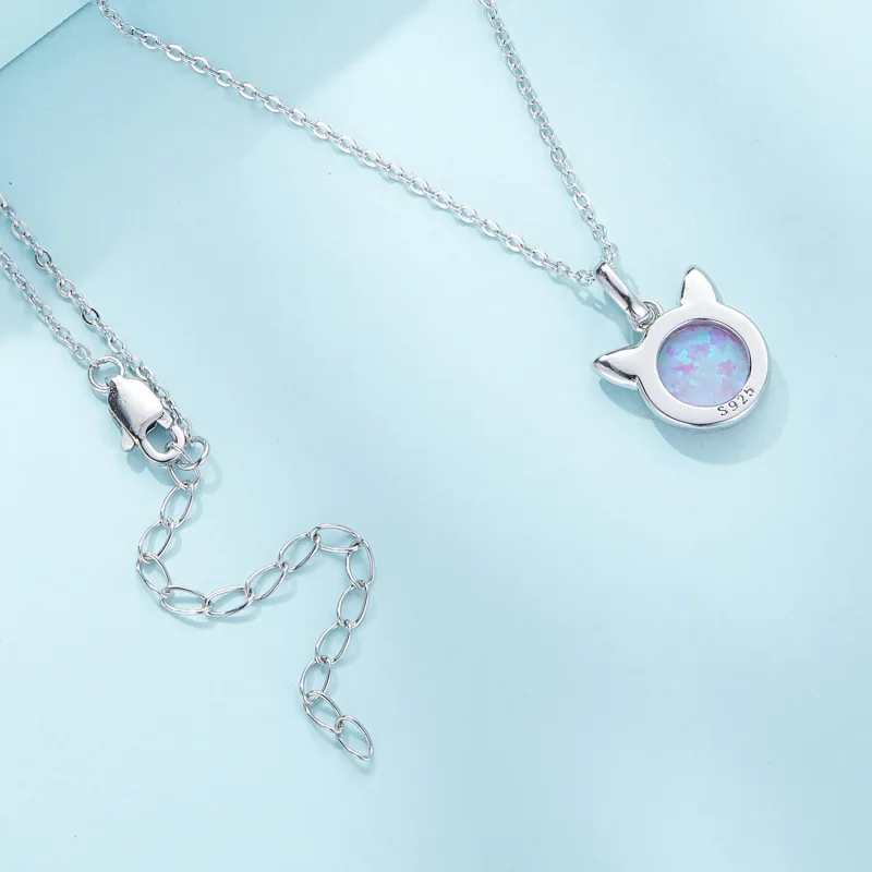 (image for) Pandora Style Cat Opal Necklace - SCN496 - View 4