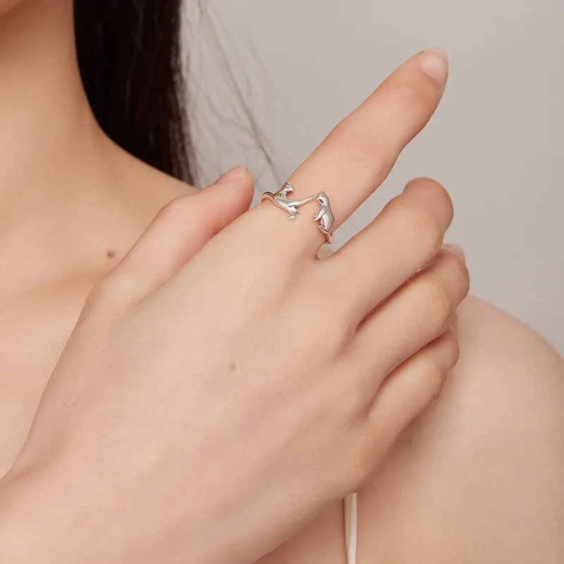 (image for) Pandora Style Cat Open Ring - SCR917 - View 5