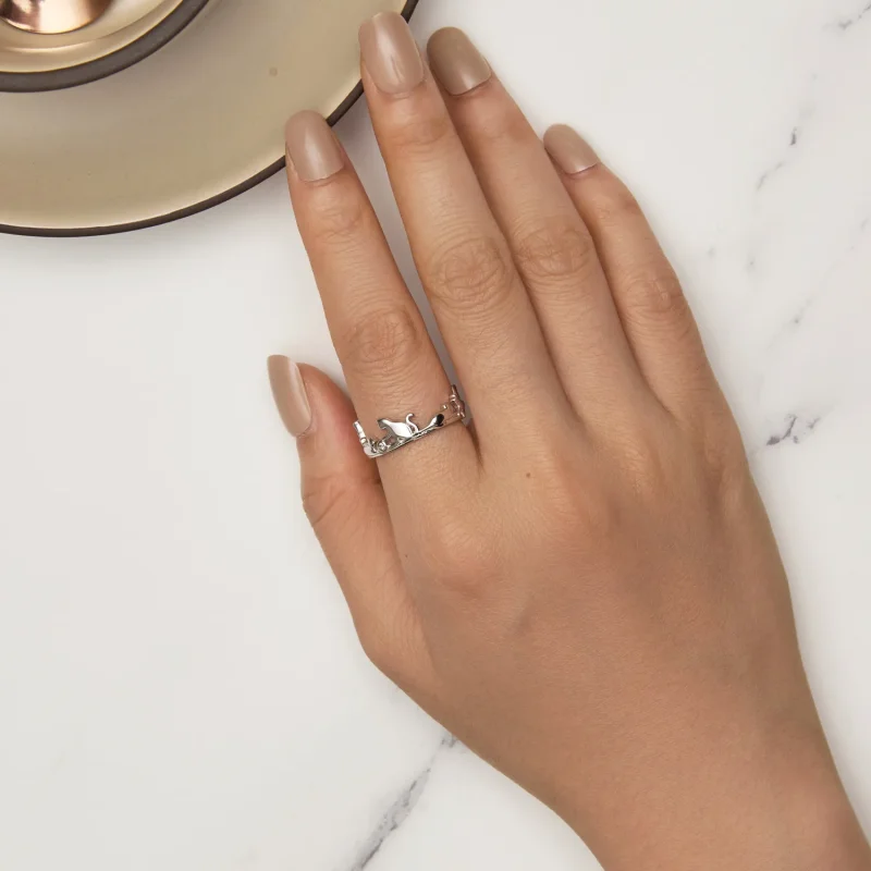 (image for) Pandora Style Cat Ring - SCR944-E - View 3