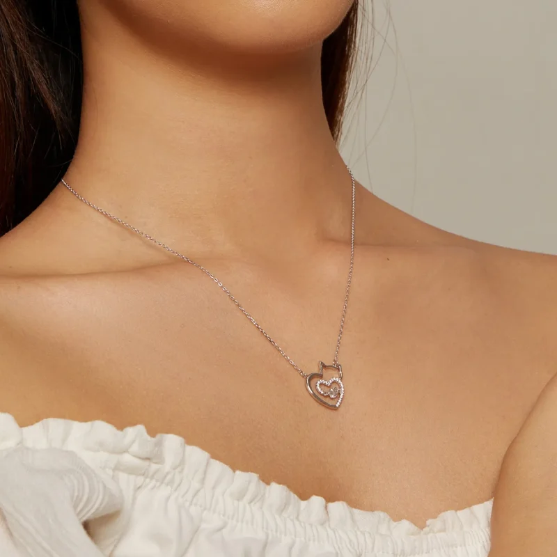 (image for) Pandora Style Cat Smart Necklace - SCN503 - View 5