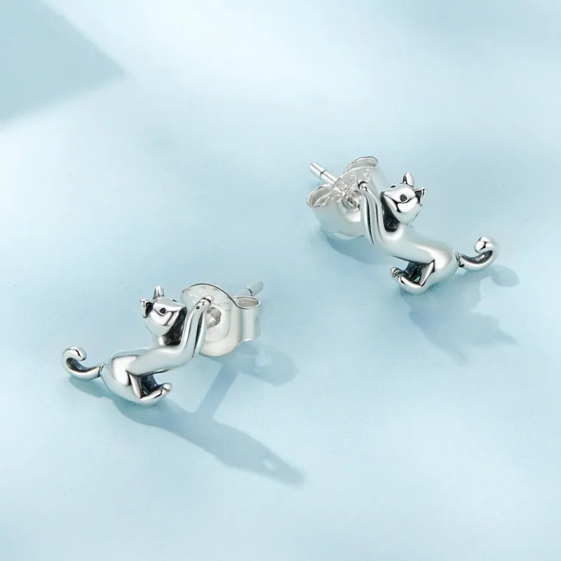 (image for) Pandora Style Cat Studs Earrings - SCE1630 - View 3