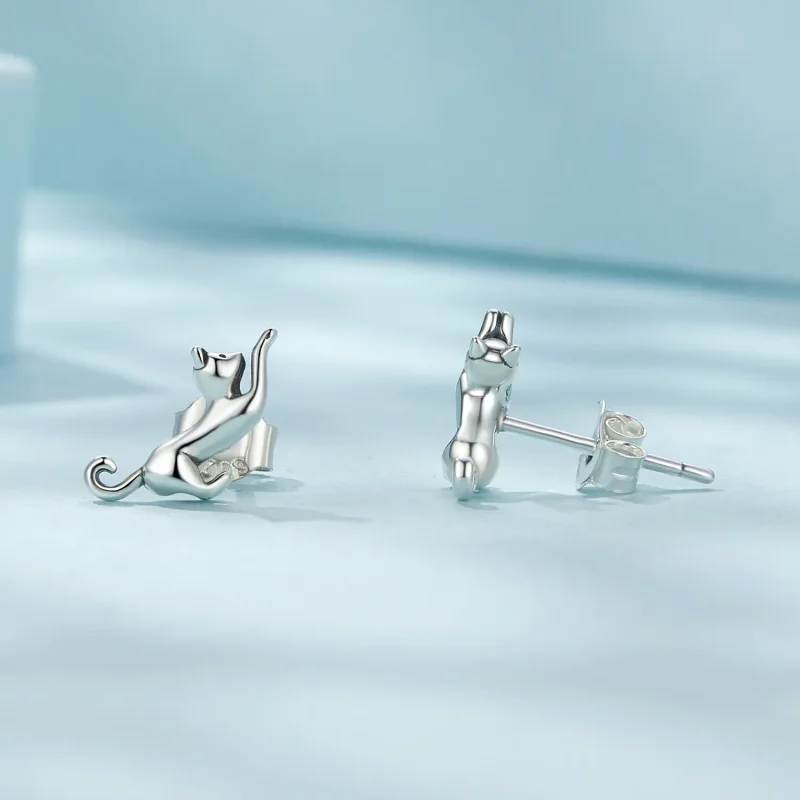 (image for) Pandora Style Cat Studs Earrings - SCE1630 - View 4