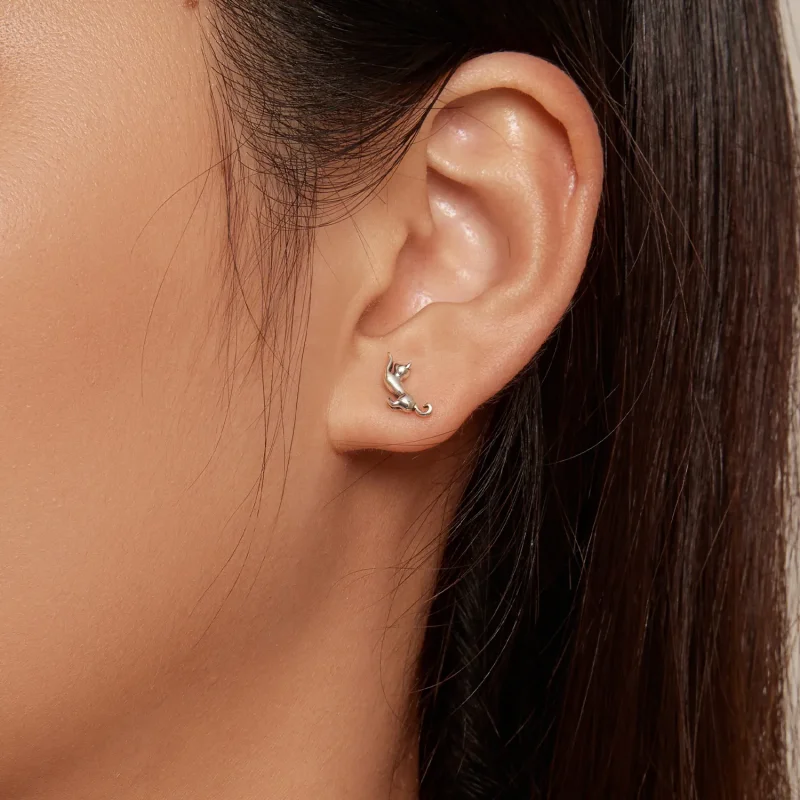 (image for) Pandora Style Cat Studs Earrings - SCE1630 - View 6