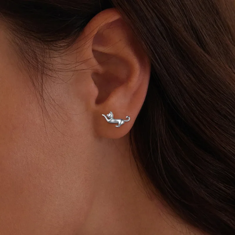 (image for) Pandora Style Cat Studs Earrings - SCE1630 - View 9