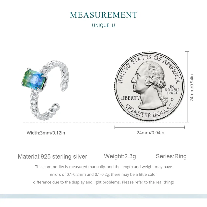 (image for) Pandora Style Chain Open Ring - BSR476-E - View 7