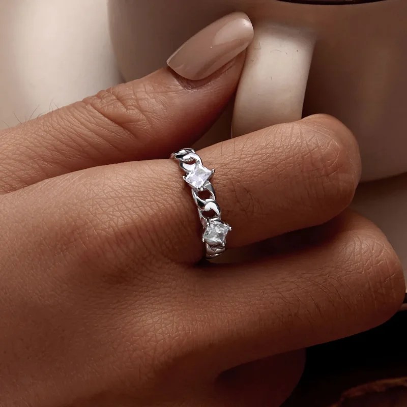 (image for) Pandora Style Chain Open Ring - SCR977-E - View 6