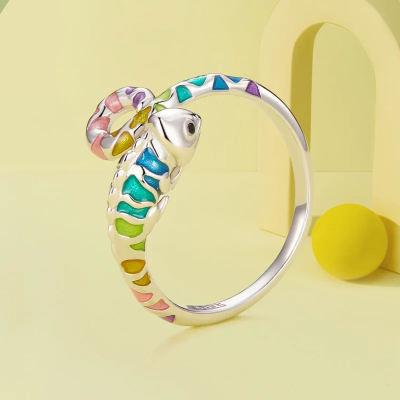 (image for) Pandora Style Chameleon Open Ring - BSR475-E - View 2