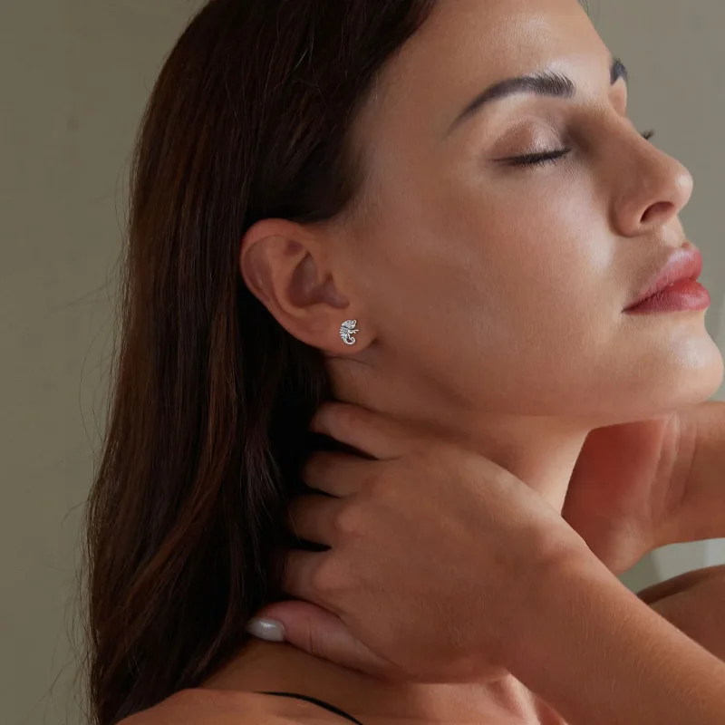 (image for) Pandora Style Chameleon Studs Earrings - SCE1661 - View 6