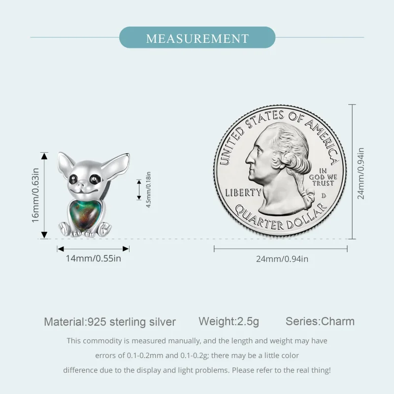 (image for) Pandora Style Chihuahua Charm - SCC2601 - View 5