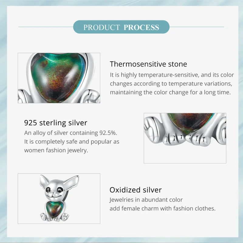 (image for) Pandora Style Chihuahua Charm - SCC2601 - View 6