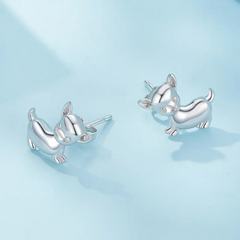 (image for) Pandora Style Chihuahua Studs Earrings - SCE1620 - View 4