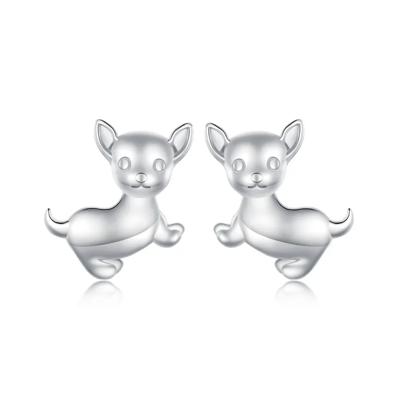 (image for) Pandora Style Chihuahua Studs Earrings - SCE1620 - Product Image