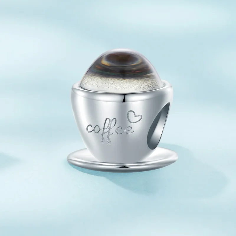 (image for) Pandora Style Coffee Cup Charm - SCC2475 - View 2