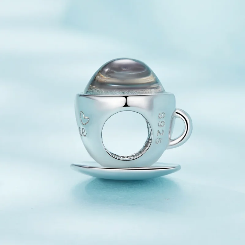 (image for) Pandora Style Coffee Cup Charm - SCC2475 - View 3