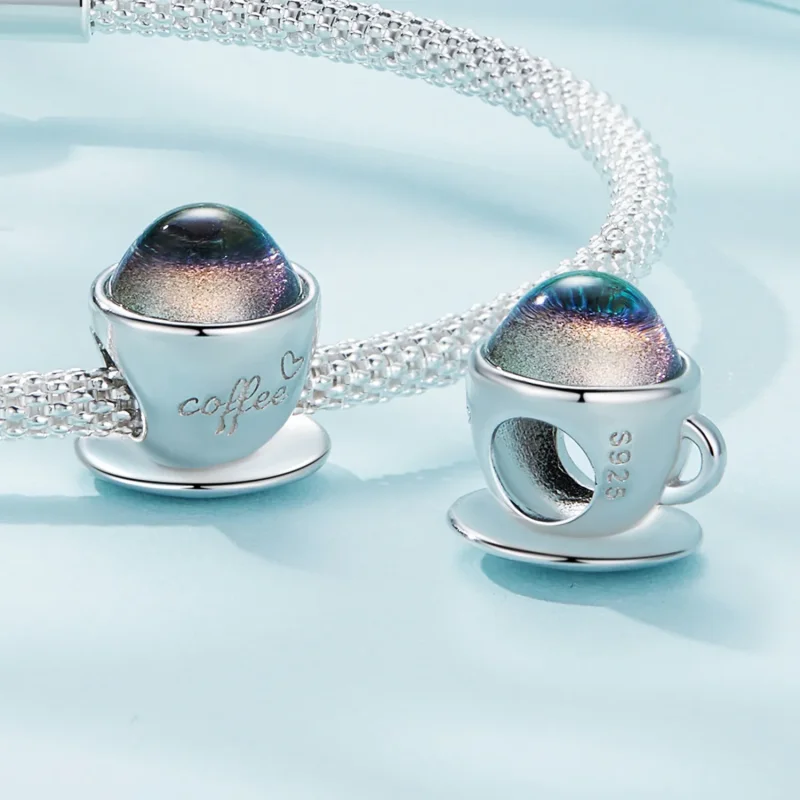 (image for) Pandora Style Coffee Cup Charm - SCC2475 - View 4