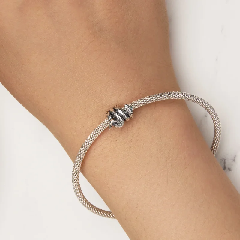 (image for) Pandora Style Coiled Spirit Snake Charm - SCC2549! - View 6