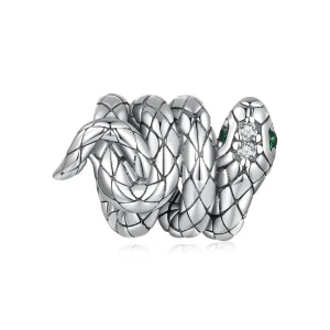 (image for) Pandora Style Coiled Spirit Snake Charm - SCC2549!