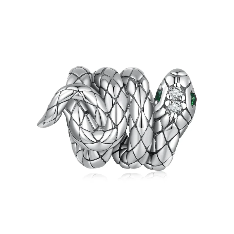 (image for) Pandora Style Coiled Spirit Snake Charm - SCC2549! - Product Image