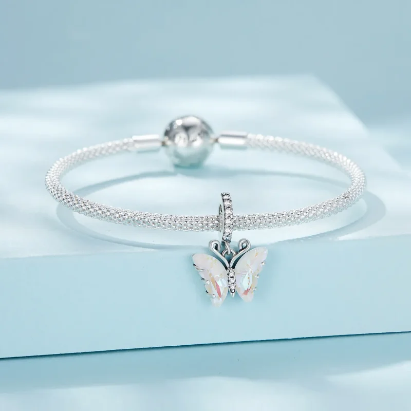 (image for) Pandora Style Colorful Aurora Butterfly Dangle - SCC2305-CF - View 3