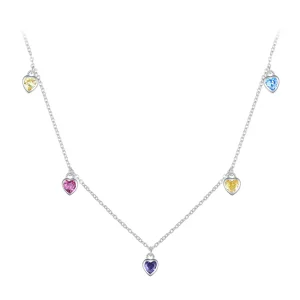 (image for) Pandora Style Colorful Heart Necklace - BSN320