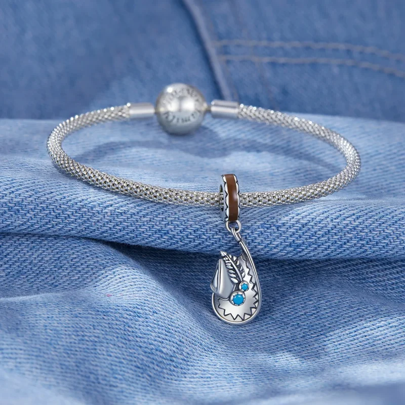 (image for) Pandora Style Cowboy Hat Dangle - SCC2565 - View 3